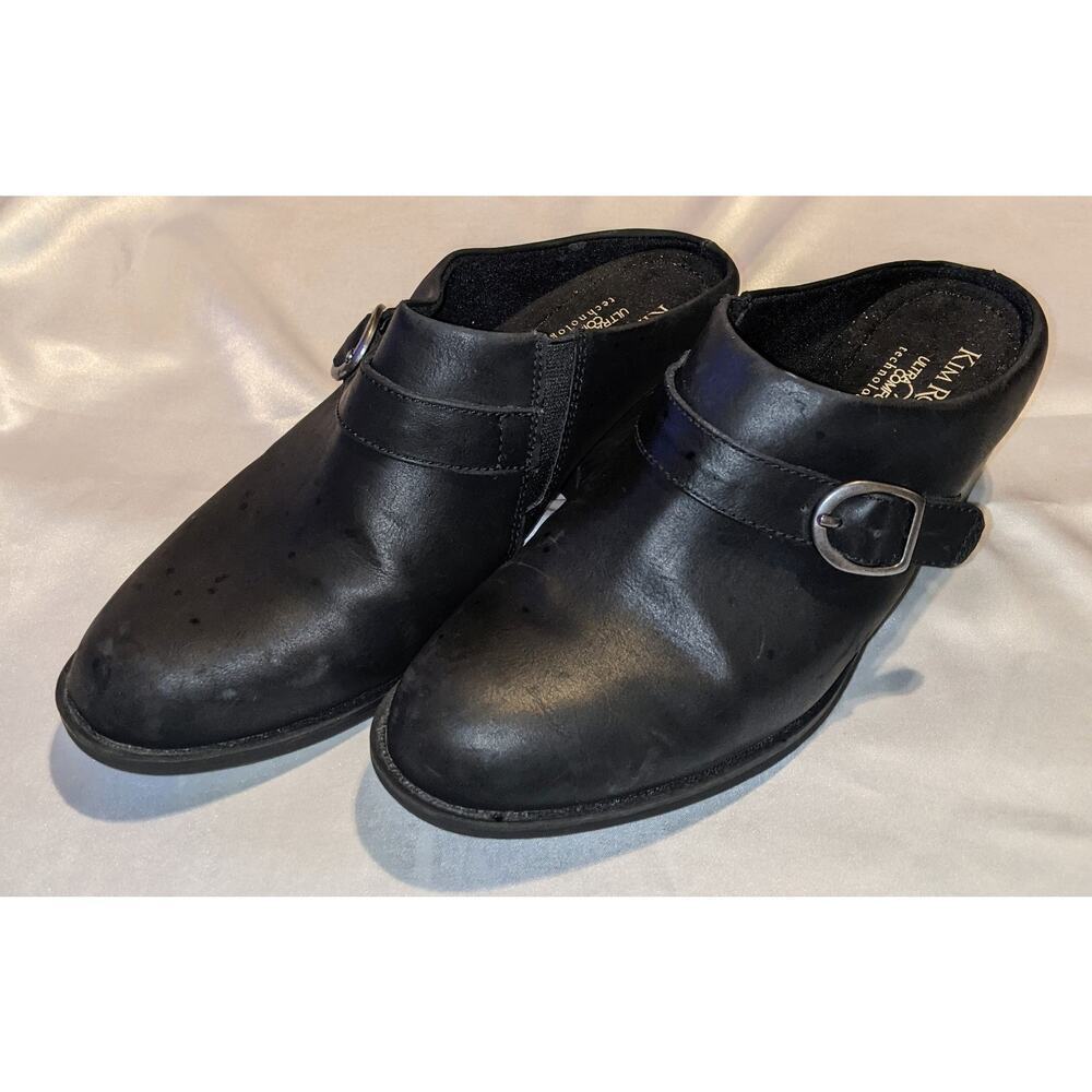 Kim Rogers Women's Joann Clogs Black Faux Suede Size 8M